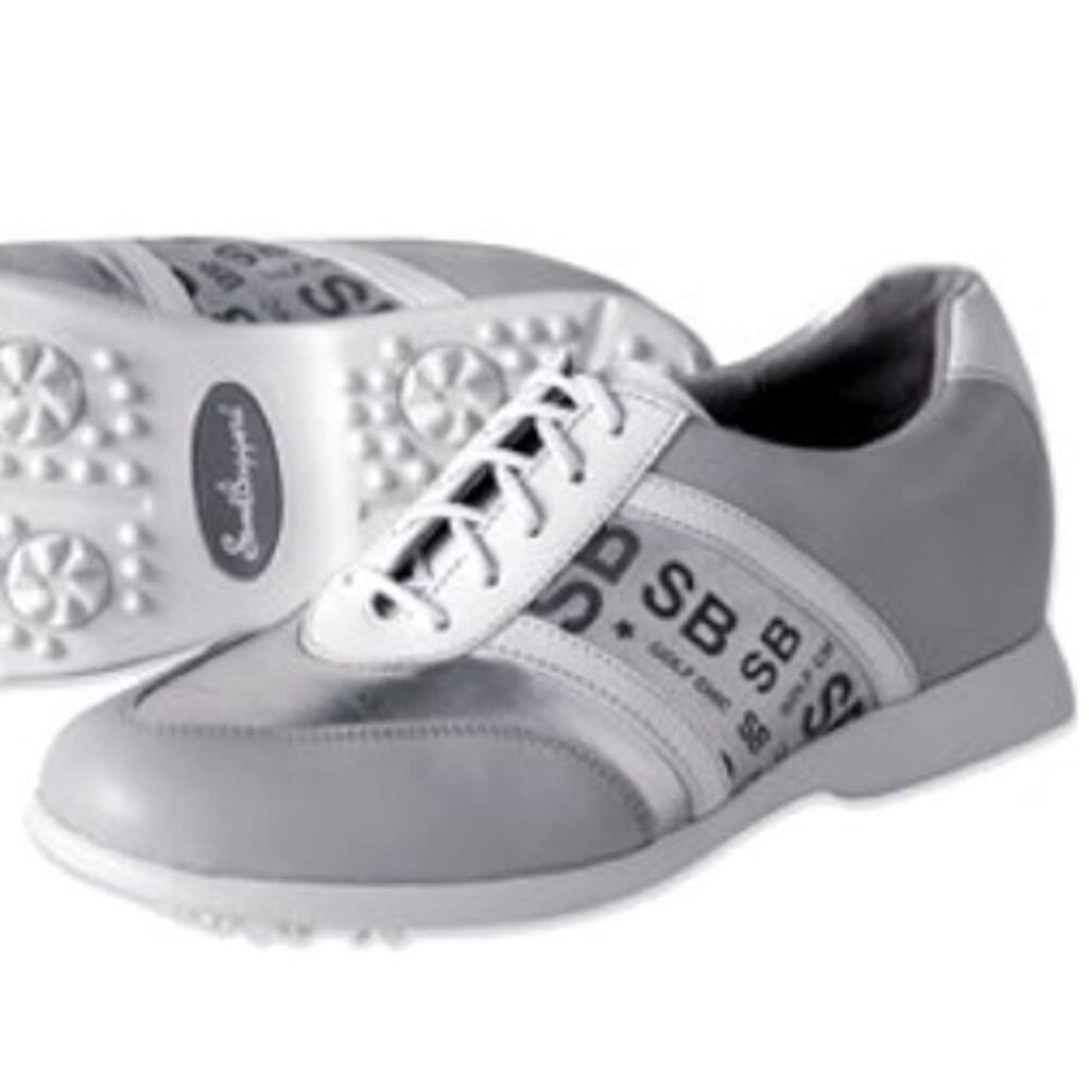 Sandbaggers Women's Golf Shoe Sandy Diamond Silver NIB